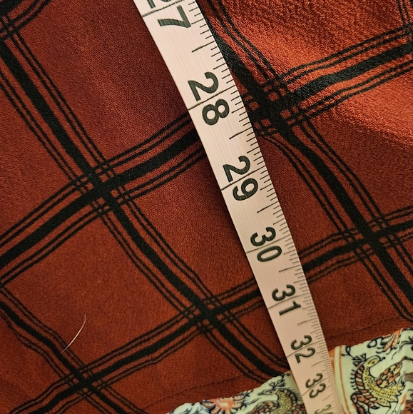 Gianni Bini Red Black Lace Plaid Whimsigoth Business Casual Midi Dress XS - Picture 12 of 16